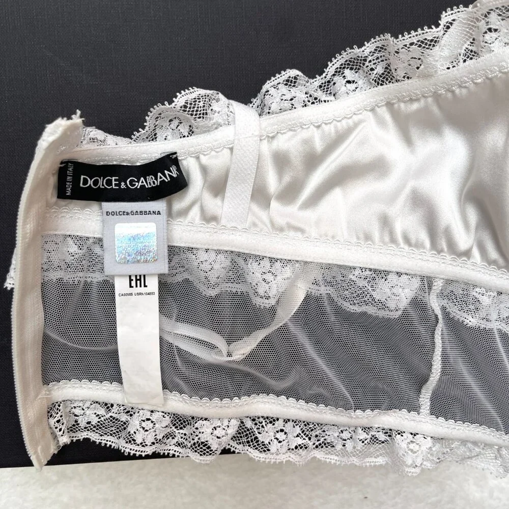 NEW IN Box Dolce & Gabbana Silk blend Lace Bustier Top $945 - Picture 4 of 13